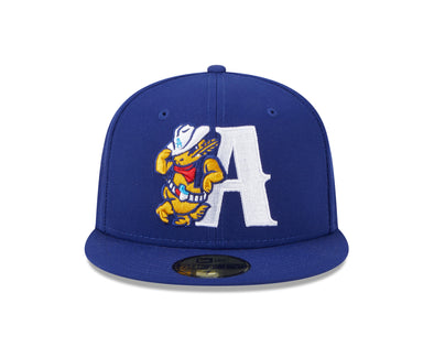 Amarillo Sod Poodles New Era Blue Lean A 59FIFTY Patch Fitted Cap