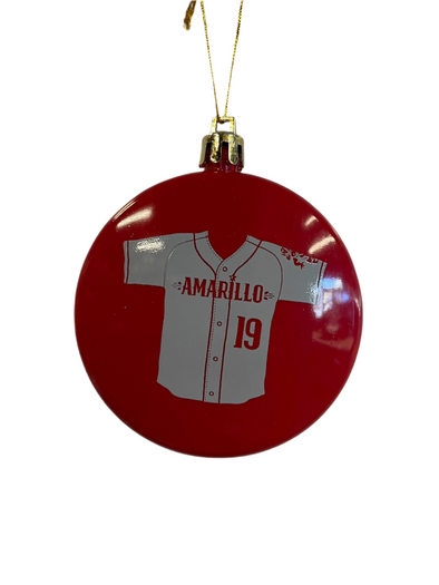 Amarillo Sod Poodles Red Featuring Our Grey jersey Ornament