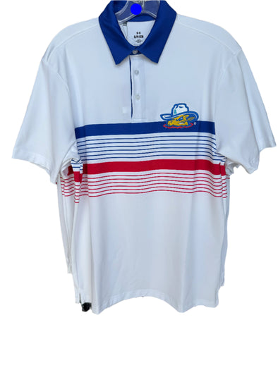 Amarillo Sod Poodles Under Armour White Game Stripe Polo