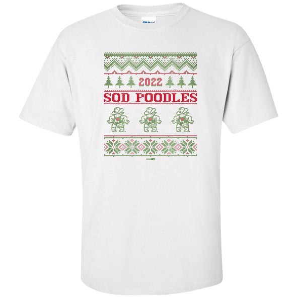 Amarillo Sod Poodles White Christmas Draw Tee