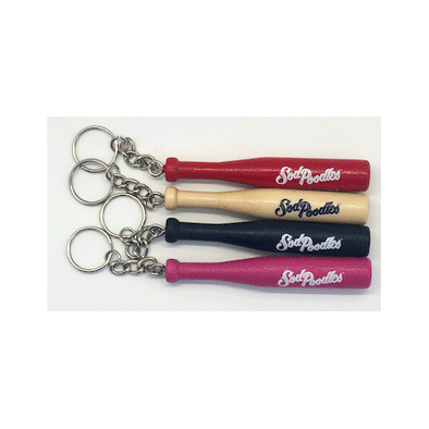 Amarillo Sod Poodles Wooden Mini Bat Keychain