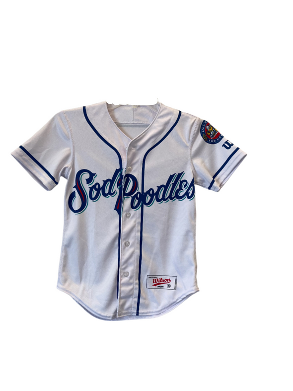 Amarillo Sod Poodles YOUTH White Sub Jersey