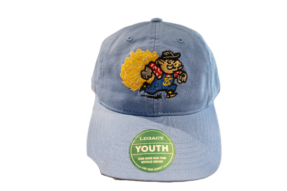 Amarillo Sod Poodles Youth Blue Yellow City Pigweeds EZA Running Cap