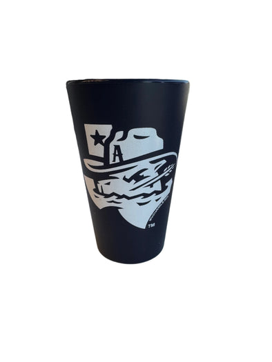 Amarillo sod Poodles Navy Silicone 16 oz Pint Glass
