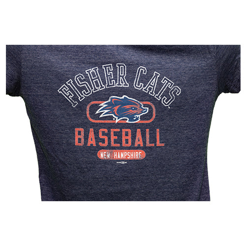 New Hampshire Fisher Cats Women's Retro Fisher Baseball Tee