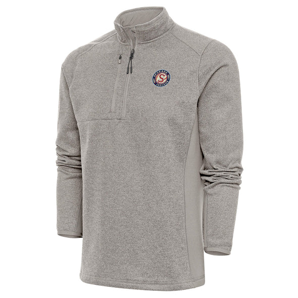 Spokane Indians Oatmeal Heather Course 1/4 Zip Pullover