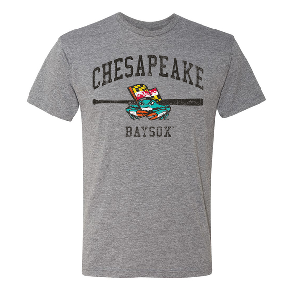 Chesapeake Baysox ADULT Arch Bat GRAY