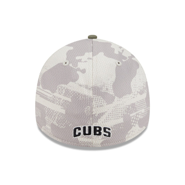 South Bend Cubs New Era 39Thirty Stretch-Fit 2025 Replica Armed Forces Cap