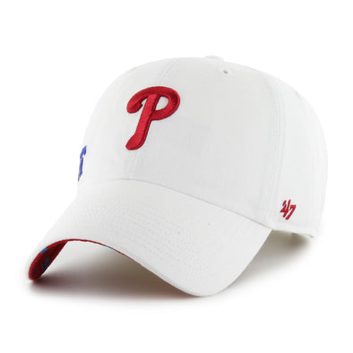 '47 Clean Up Womens Philadelphia Phillies White Confetti Icon Hat