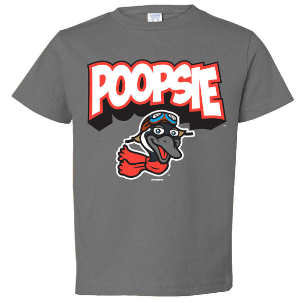 Beloit Sky Carp Charcoal Toddler Seize Poopsie T-Shirt