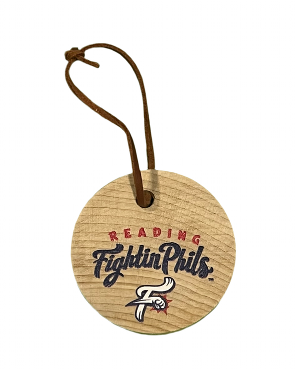 Reading Phillies Wooden Ornament