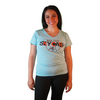 Beloit Sky Carp Ladies Caribbean Melange V-Neck T-Shirt