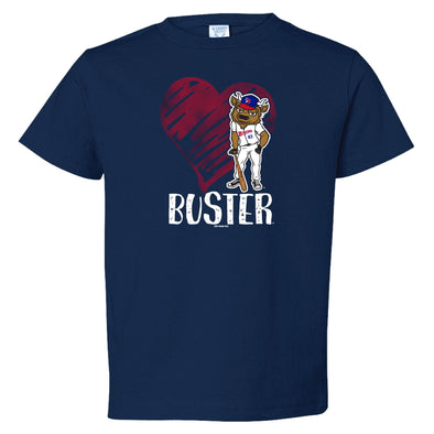 Buffalo Bisons Toddler Navy Buster Heart Tee