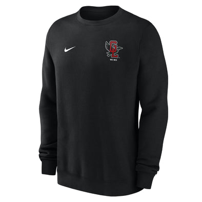 Great Lakes Loons Nike Black Club Fleece Crewneck