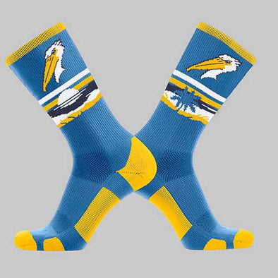 MYRTLE BEACH PELICANS TWIN CITY KNITTING CREW BEACH SOCK