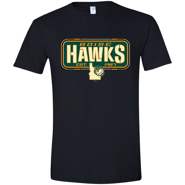 BOISE HAWKS CREED TEE, BLACK