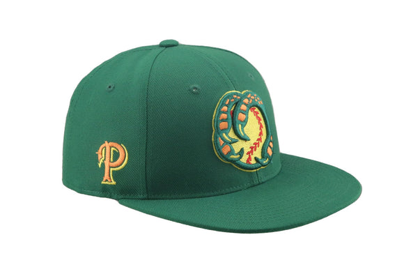 BOISE HAWKS HOME ON-FIELD FITTED HAT, GREEN