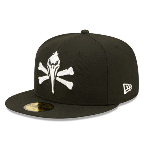 Myrtle Beach Pelicans New Era Black 59Fifty Pirate Logo Cap