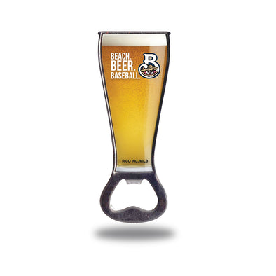 Shuckers Beach Beer & Baseball Magnet and Bottle Opener