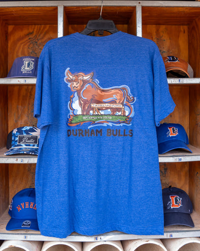 Durham Bulls Hit Bull Graphitti Tee