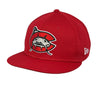 Carolina Mudcats All Red New Era 5950 BP Cap