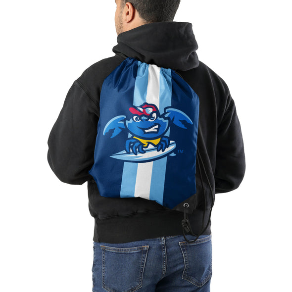 Jersey Shore BlueClaws FOCO Surfing Crab Drawstring Bag