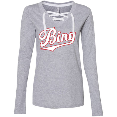 BRP Ladies Gray "Bing" Lace-Up  Long Sleeve