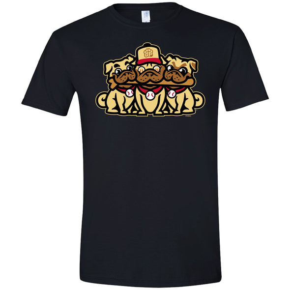 BRP NEW!  YOUTH Night of the Grumble Pugs Double-Sided Theme Night Black T-Shirt