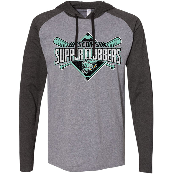 Wisconsin Supper Clubbers Raglan Hoodie Tee *NEW*