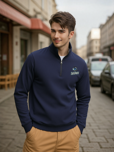 Eerie Wearies Oxford Navy 1/4 Zip Sweatshirt *PRE-ORDER* (EXPECTED TO ARRIVE IN A FEW WEEKS)