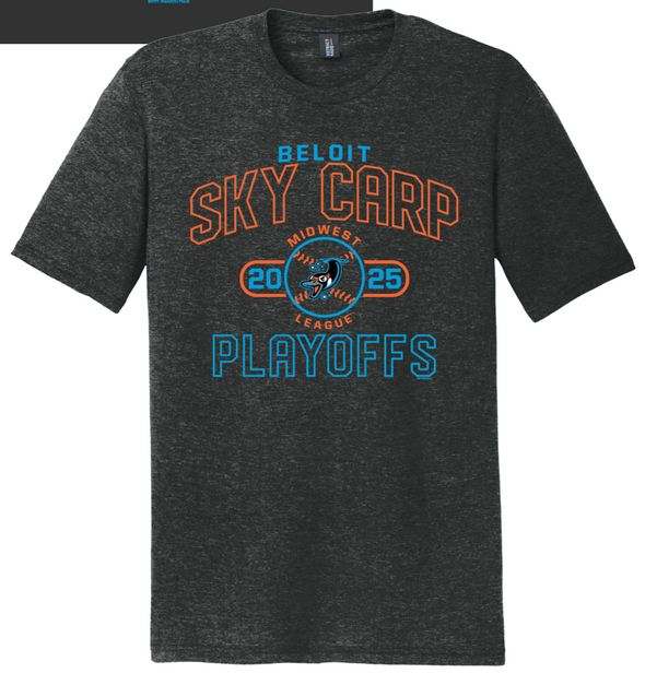Beloit Sky Carp Tri-Blend Black Frost Playoffs 2025