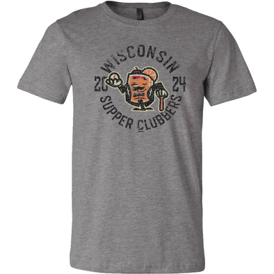 Wisconsin Supper Clubbers Deep Heather Upright T-Shirt