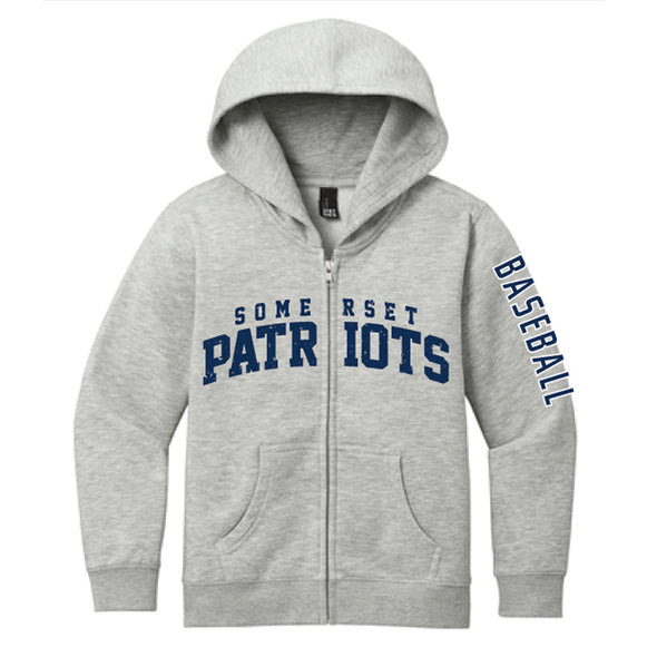 Somerset Patriots Baseball Youth Full Zip Sweatshirt