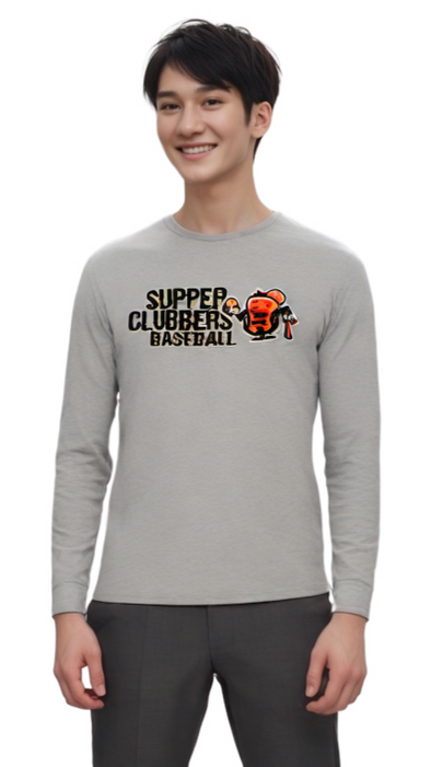 Wisconsin Supper Clubbers Heather Dark Gray CVC L/S T-Shirt