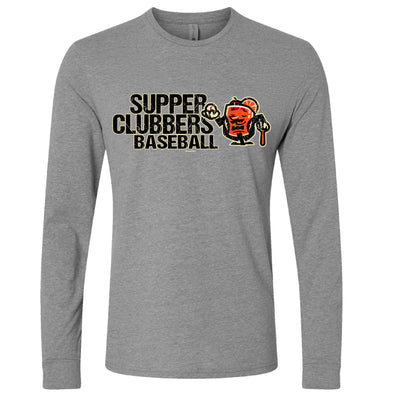 Wisconsin Supper Clubbers Heather Dark Gray CVC L/S T-Shirt