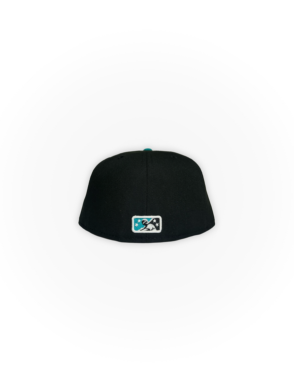 New Era 59Fifty Black/Teal Bats Cap