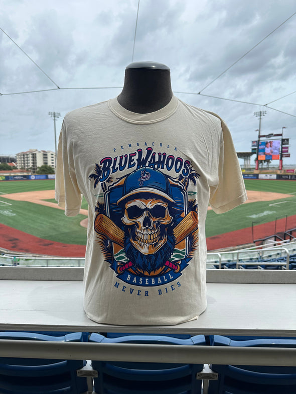 Pensacola Blue Wahoos Baseball Never Dies T-Shirt