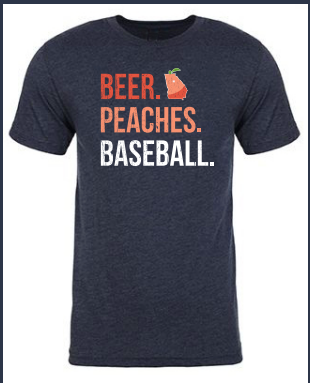 Gwinnett Stripers Beer & Peaches & Baseball TEE