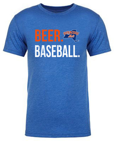 Syracuse Mets Royal Beer. Baseball T-shirt