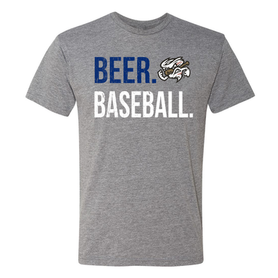 Omaha Storm Chasers 108 Stitches Men's Gray Beer Baseball Tee