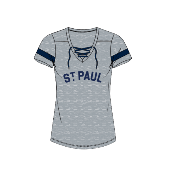 Women's Plus Size Lace-up Tee