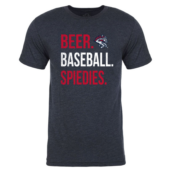 BRP Beer Baseball Spiedies Heather Navy Tee