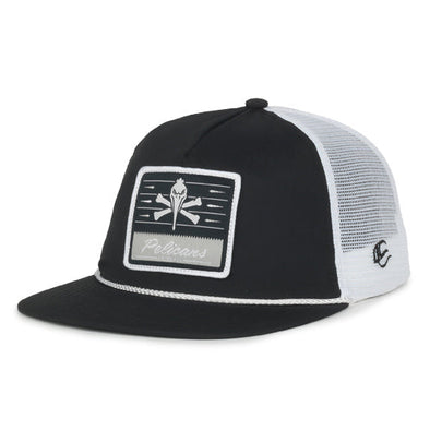 Myrtle Beach Pelicans Outdoor Cap Black Pirate Boomer Snapback Cap