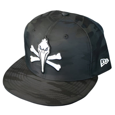 Myrtle Beach Pelicans New Era Black Camouflage Pirate 9Fifty Adjustable Snapback Cap