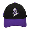 Spokane Indians New Era 9TWENTY Adj Black w/Purple Rockies CoBrand Cap