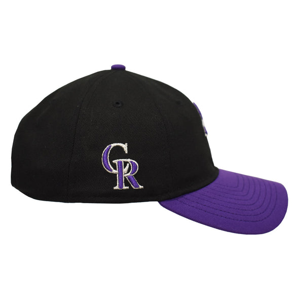 Spokane Indians New Era 9TWENTY Adj Black w/Purple Rockies CoBrand Cap