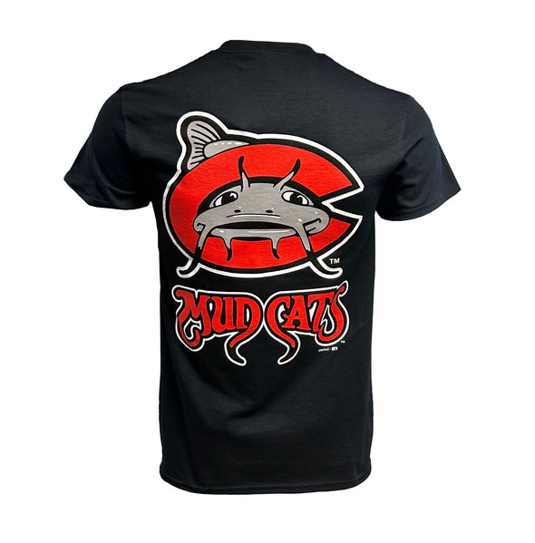 Carolina Mudcats Adult Black C Logo Tee