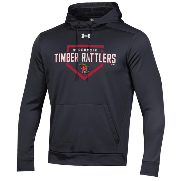 Black UA Fleece Pullover Hood