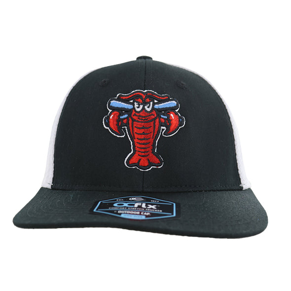 Hickory Crawdads Outdoor Cap Black/White Bats Logo Trucker Cap