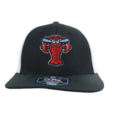 Hickory Crawdads Outdoor Cap Black/White Bats Logo Trucker Cap